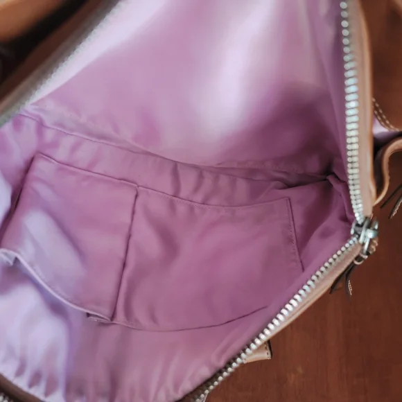 Coach Bonnie 12695 Satchel British Tan Leather Shoulder Bag Y2K - Picture 14 of 16